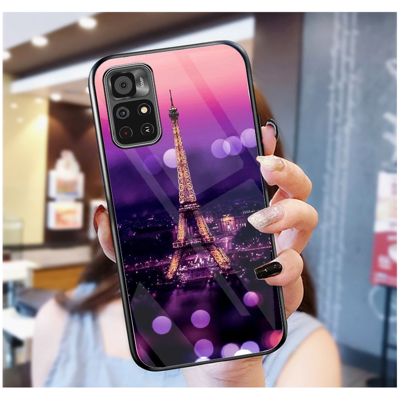Ốp Lưng XIAOMI REDMI NOTE 11S, NOTE 11 4G, NOTE 11 5G , NOTE 11 PRO, NOTE 11 PRO 5G, PRO PLUS mặt kính cường lực cao cấp