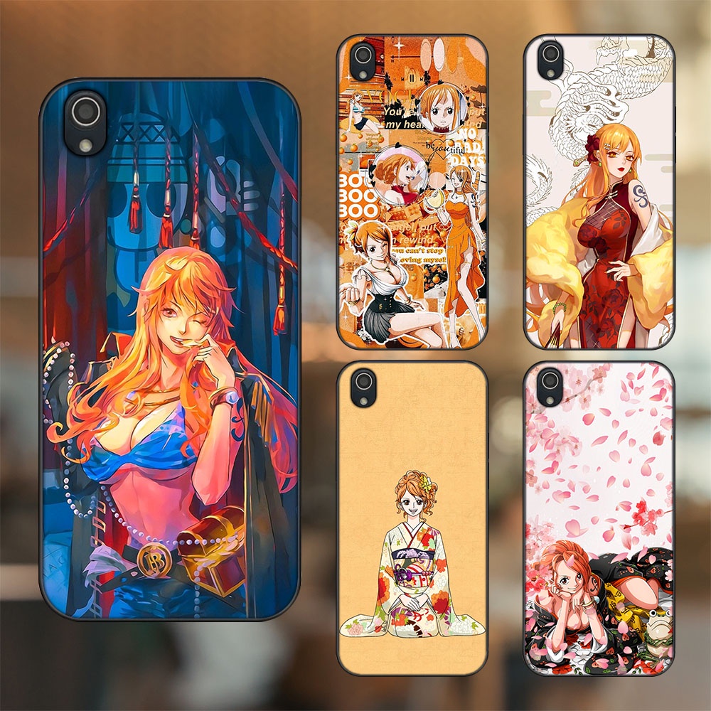 Ốp lưng Vivo Y91c viền đen in hình Nami One Piece Đảo Hải Tặc