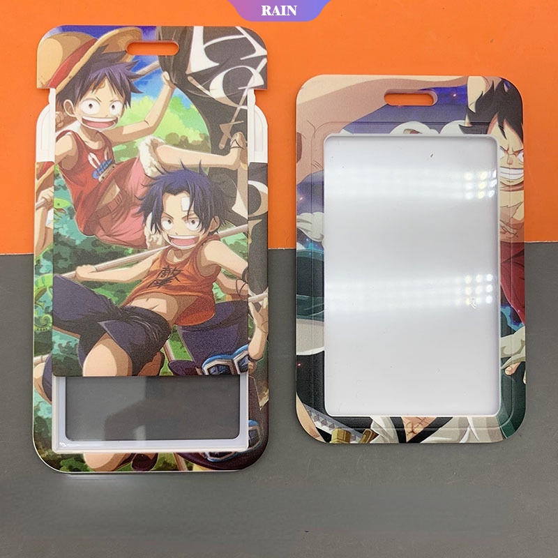 Bao Da Đựng Thẻ Gắn Dây Đeo Cổ In Hình Nhân Vật Hoạt Hình One Piece Luffy Roronoa Zoro Portgas·D· Ace