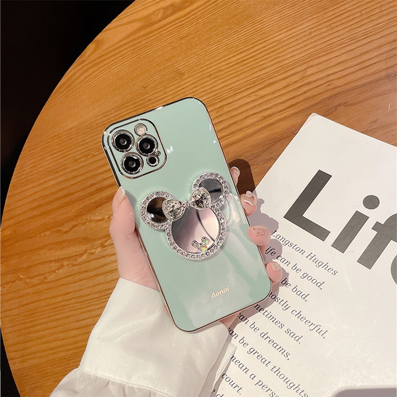 Ốp Điện Thoại Silicon Dẻo Tráng Gương Sang Trọng Cho iPhone 13 12 11 Pro Max XS Max X 8 7 Plus