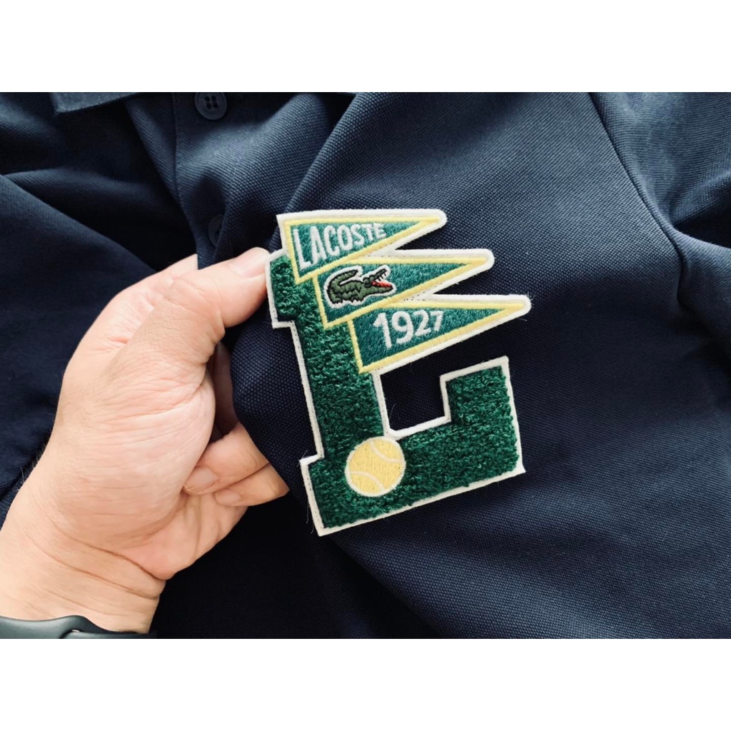 Polo LCST logo thêu 3 tam giác - Xanh than