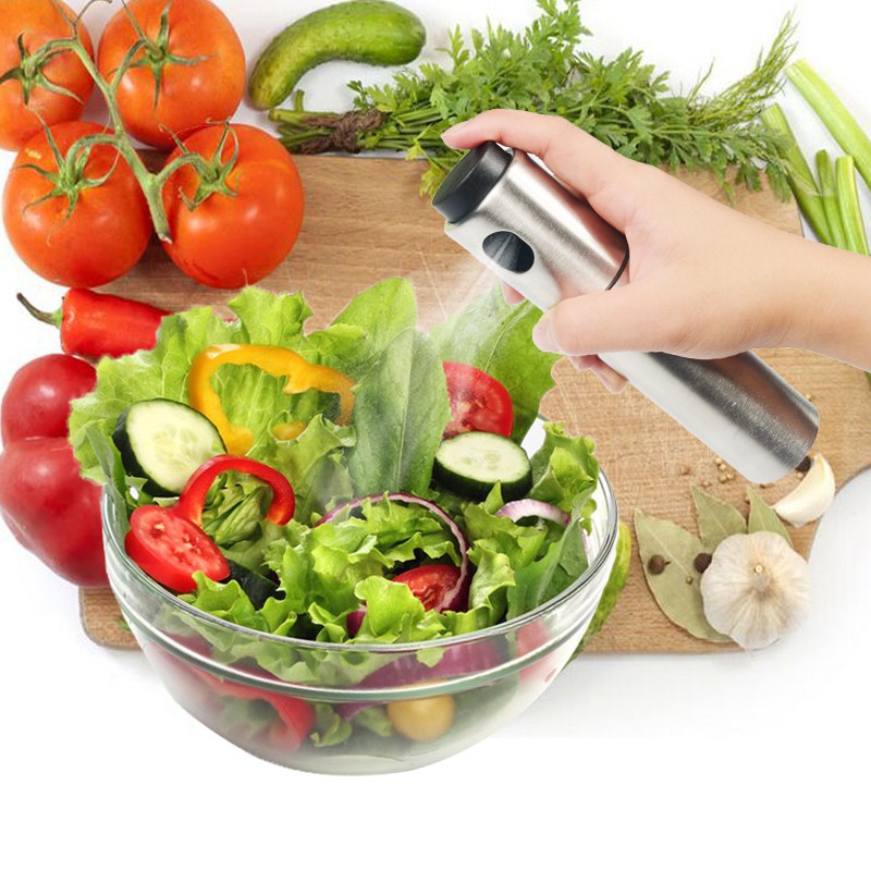 Bình Xịt Dầu Olive/Giấm Walfos Bằng Thép Không Gỉ Có Thể Đổ Đầy 4x18cm