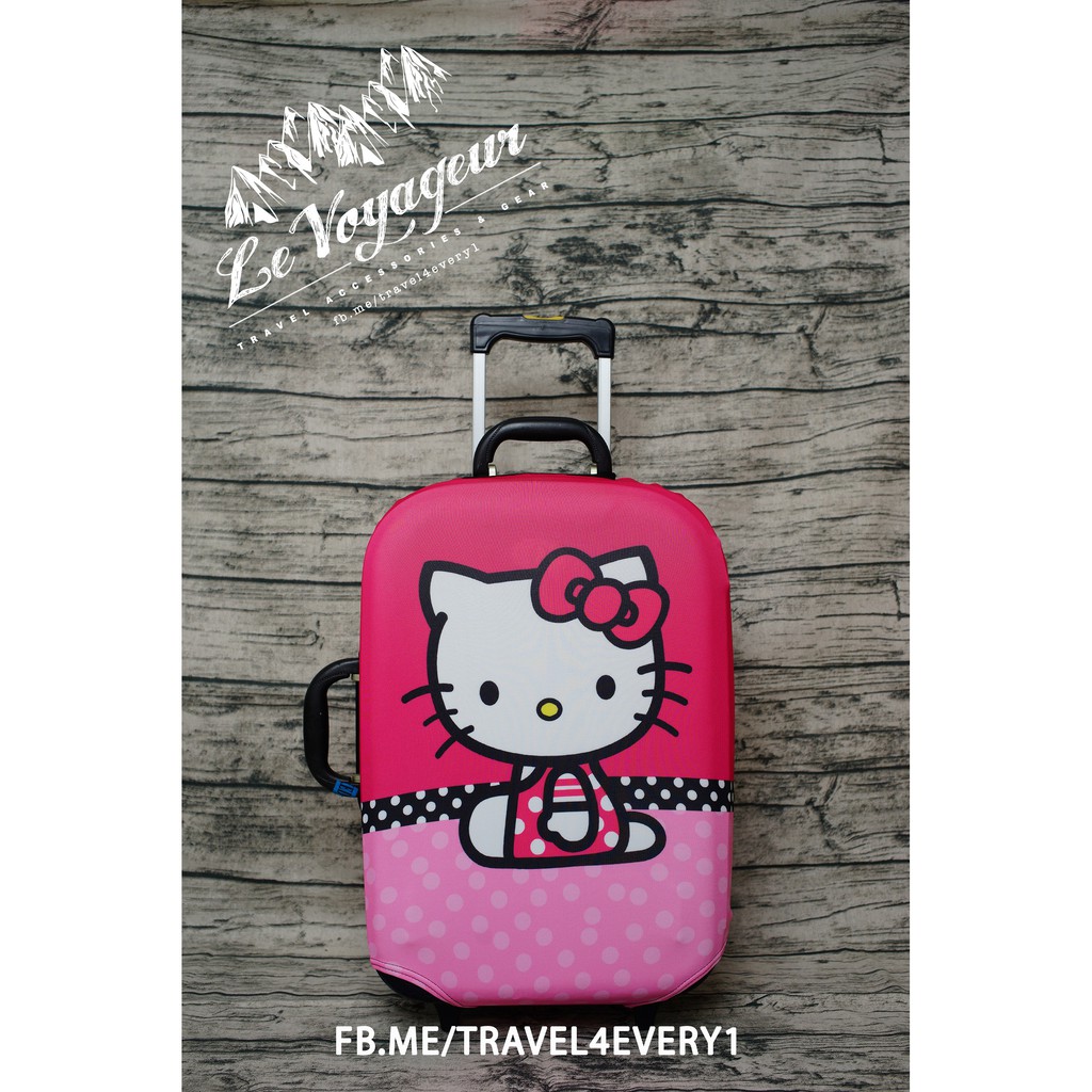 Áo bọc, áo trùm vali Hello Kitty (hàng có sẵn)