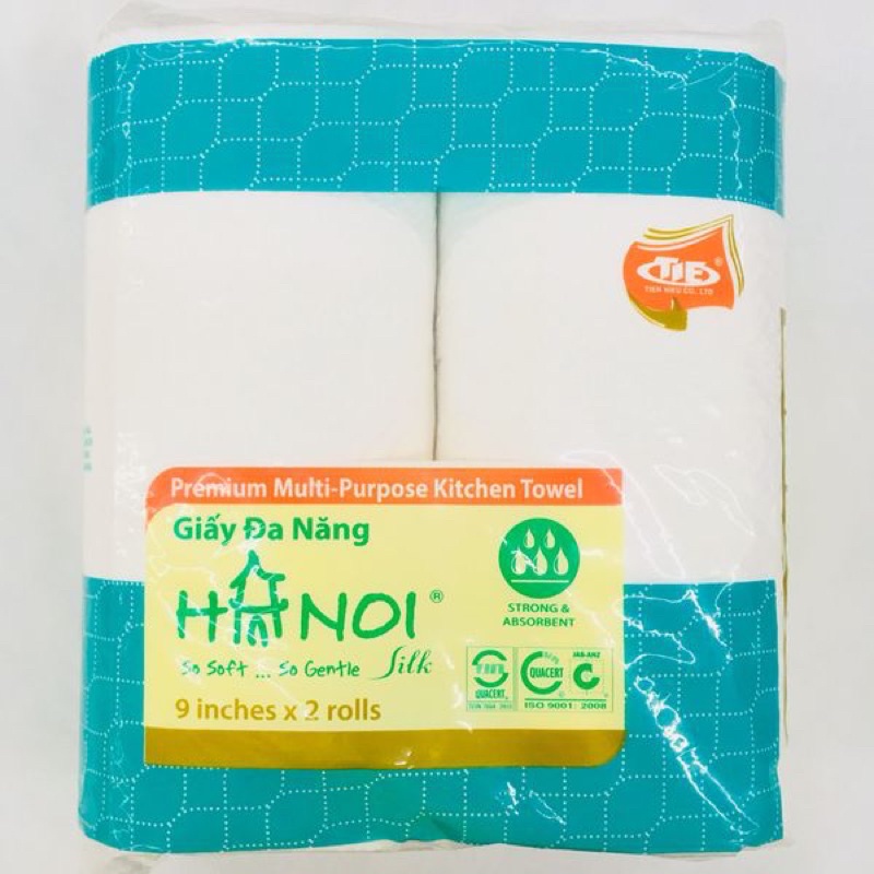 Giấy Đa Năng/ Giấy Bếp Thấm Dầu Hanoi Silk (2 Cuộn/ Bịch)