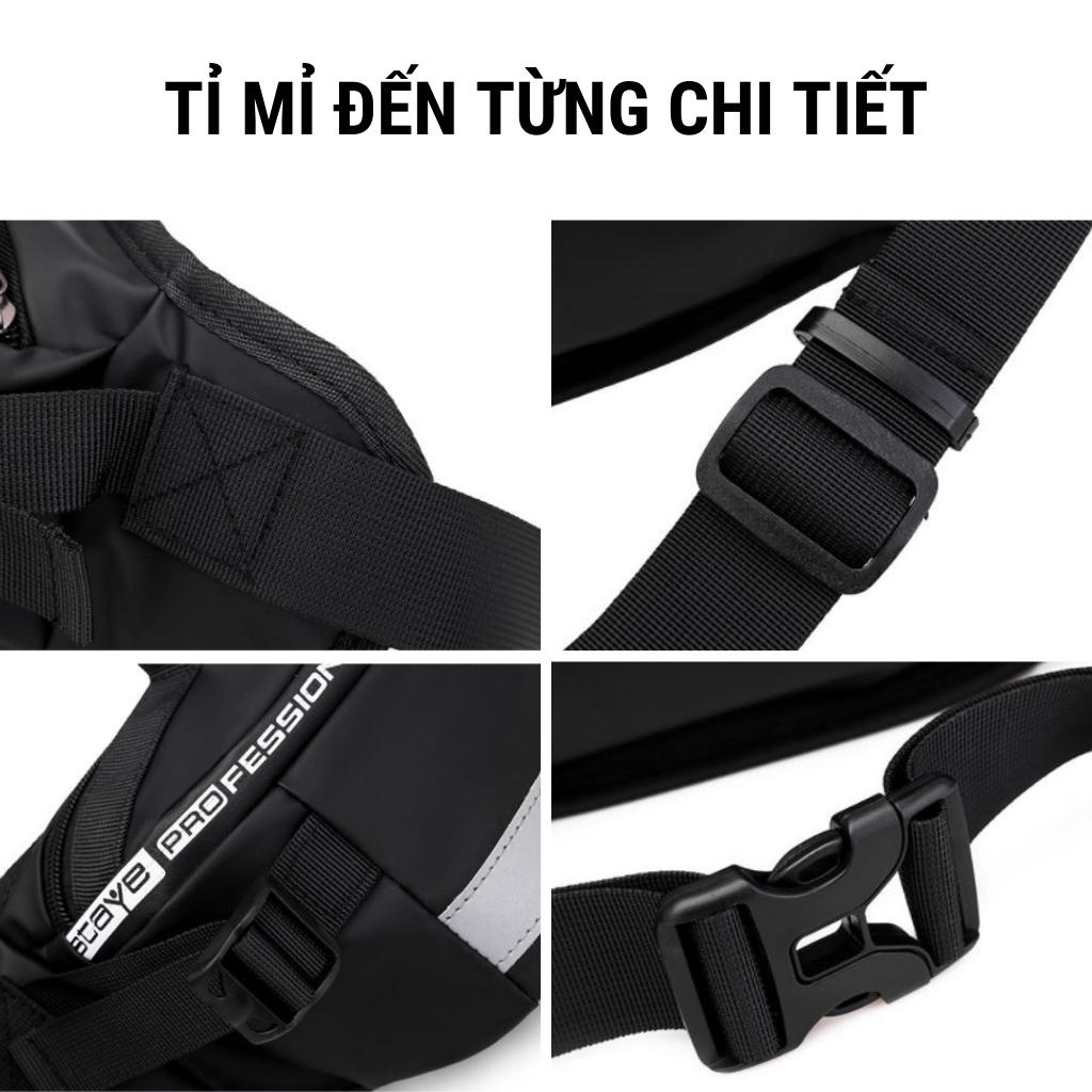 Túi đeo chéo nam,túi bao tử mini vải Canvas phong cách Streetwear đường phố CANAVARO SHOP CN155T