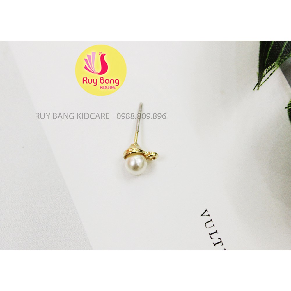 Cành lá kim loại, center đá đính hoa vải handmade