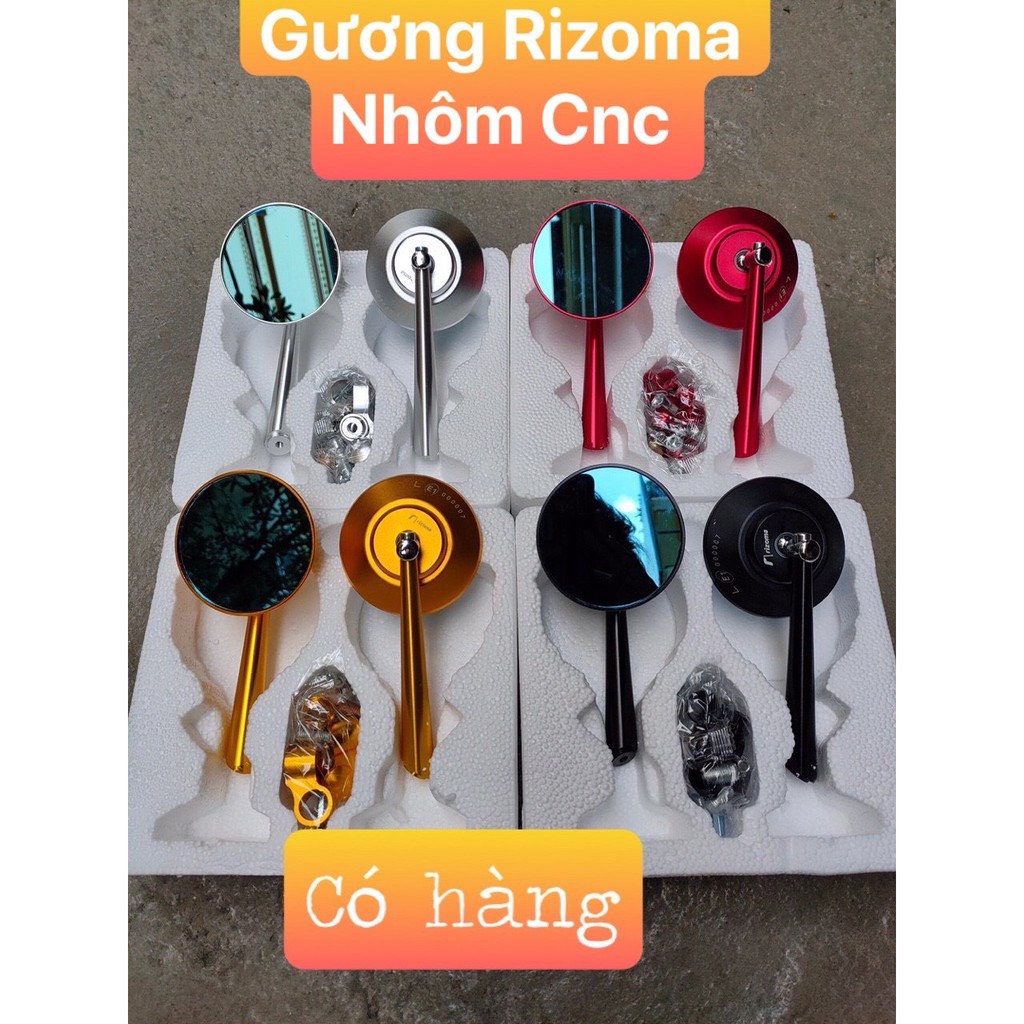 Gương Tròn Rizoma LE1 Cao Cấp Nhôm CNC Gắn Xe Máy