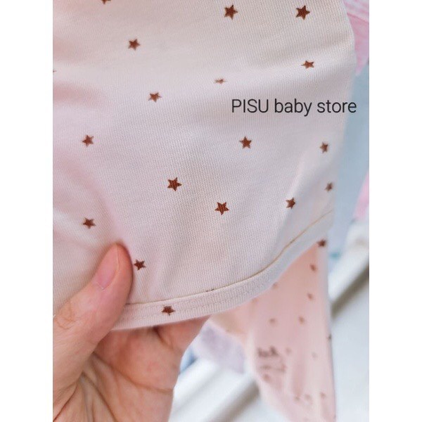 Lillte Love - Bộ sơ sinh dài tay vải petit họa tiết cho bé trai, bé gái từ sơ sinh đến 6 tháng