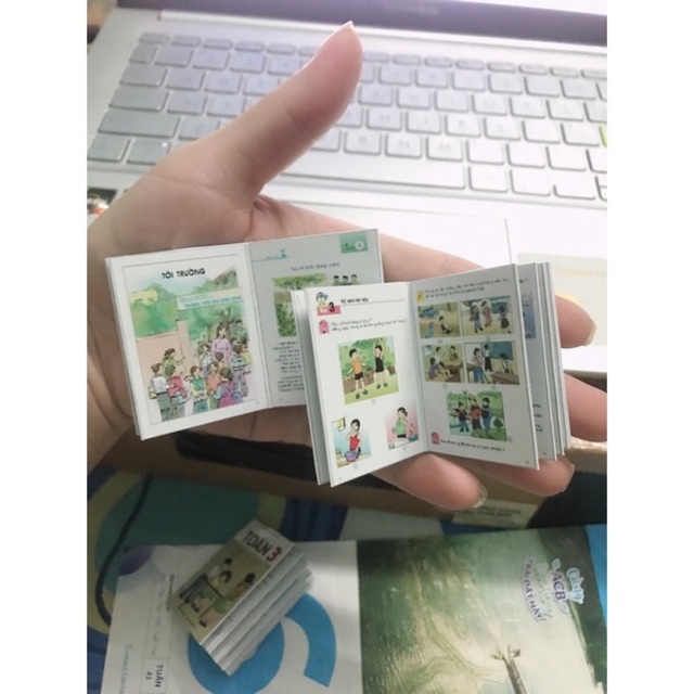 Mô hình sách mini trang trí mô hình búp bê 1:8 1:6  1:12 OB11- lớp 5