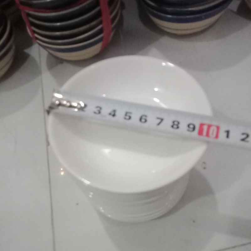 10 Dĩa Tương Nhỏ Sứ Trắng 9.8cm*2cm (Dĩa nhỏ chấm gia vị)
