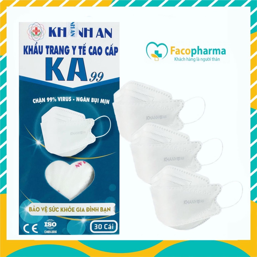 Khẩu trang y tế KF94 Hàn Quốc 4D mask 4 lớp kháng khuẩn Khánh An KA99 hộp
