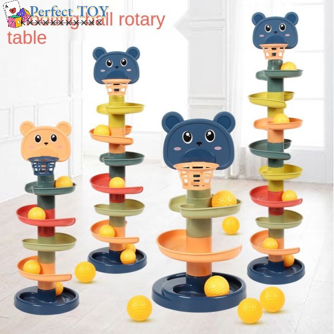 PS Fun Children's Toys Ice Skating Tower Shoot Jenga Turn Music Baby Puzzle Ball Toy Child Education 1-3 Years Old