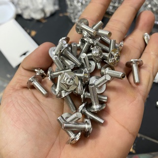 Ốc inox 5ly nhiễn, 6 ly nhiễn salaya