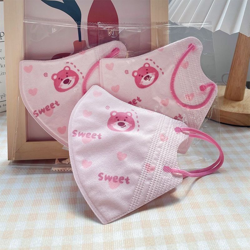 Khẩu trang 3D cao cấp hoạ tiết Gấu Lotso siêu hot