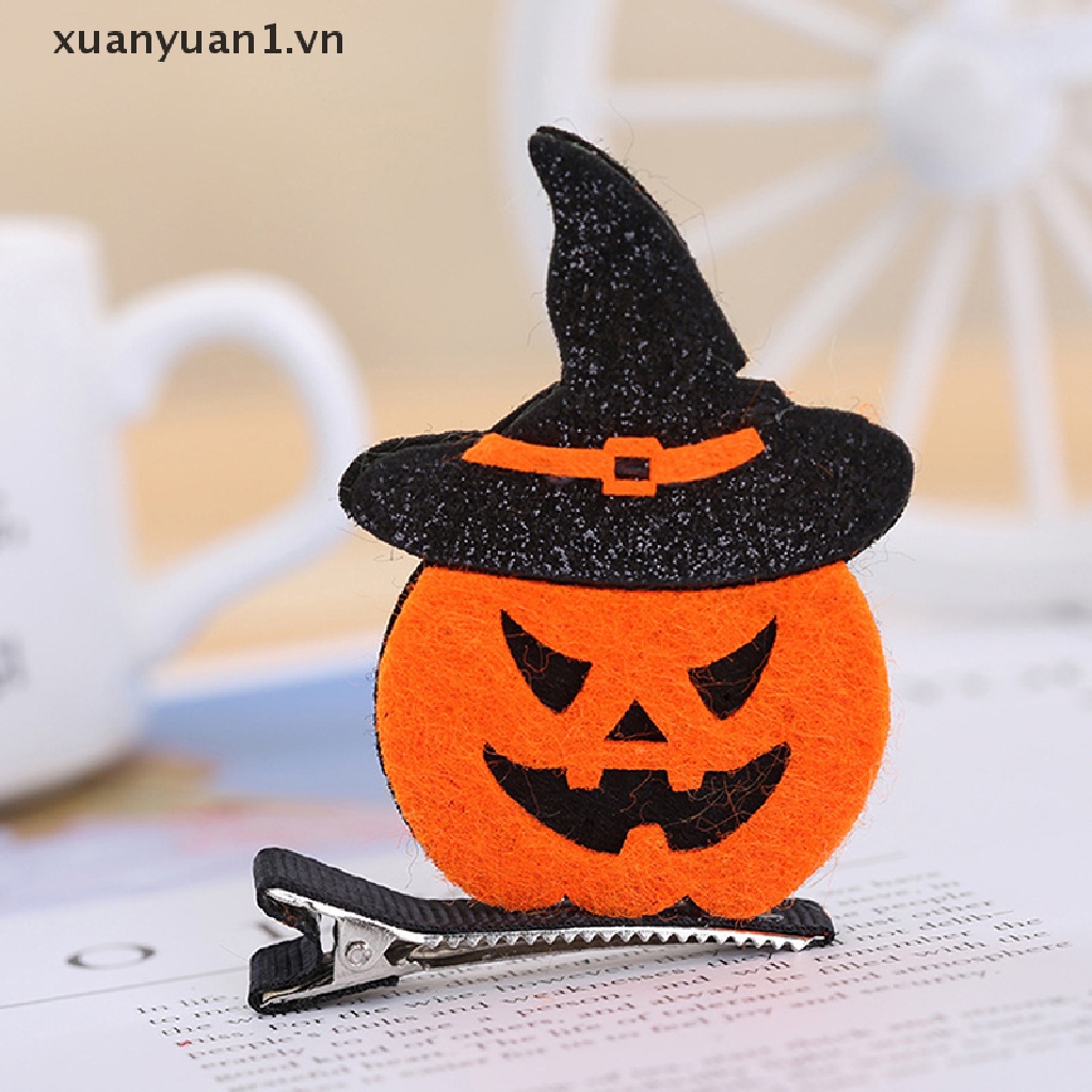 Kẹp Tóc Hình Hoạt Hình Phong Cách Halloween Xinh Xắn Cho Bé Gái