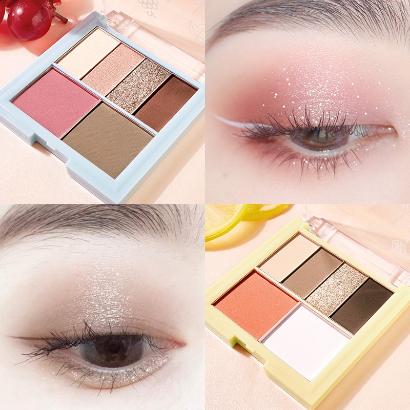 ☀☀☀ (Hàng Mới Về) Bảng Phấn Mắt 6 Màu Sắc Hiệu Ứng Lì / Ánh Nhũ Kết Hợp Thời Trang ☝☝☝ | BigBuy360 - bigbuy360.vn