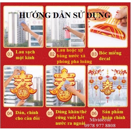 Decal trang trí decal TẾT 2024 - tổng hợp đủ mẫu