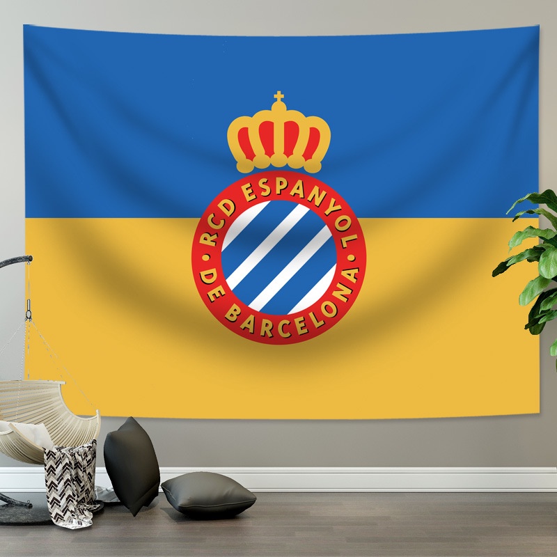 Thảm Treo Tường In Hình Logo Câu Lạc Bộ Real Madrid Barcelona