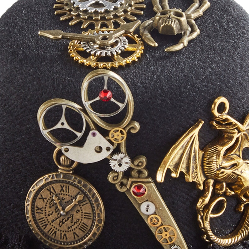 Mũ Rộng Vành Hóa Trang Halloween Phong Cách Steampunk Cá Tính