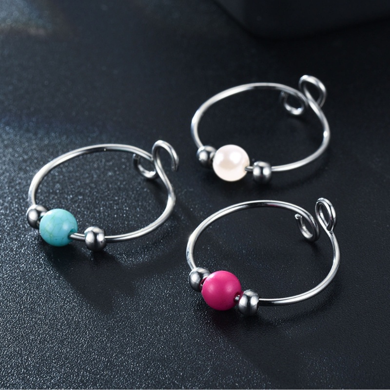 Nhẫn Xoay Bằng Thép Titan Đính Hạt Thời Trang Cho Nam