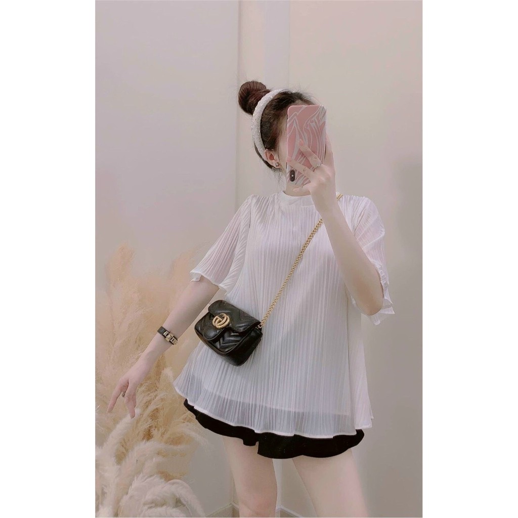 Áo bầu dáng suông xếp ly cực đẹp