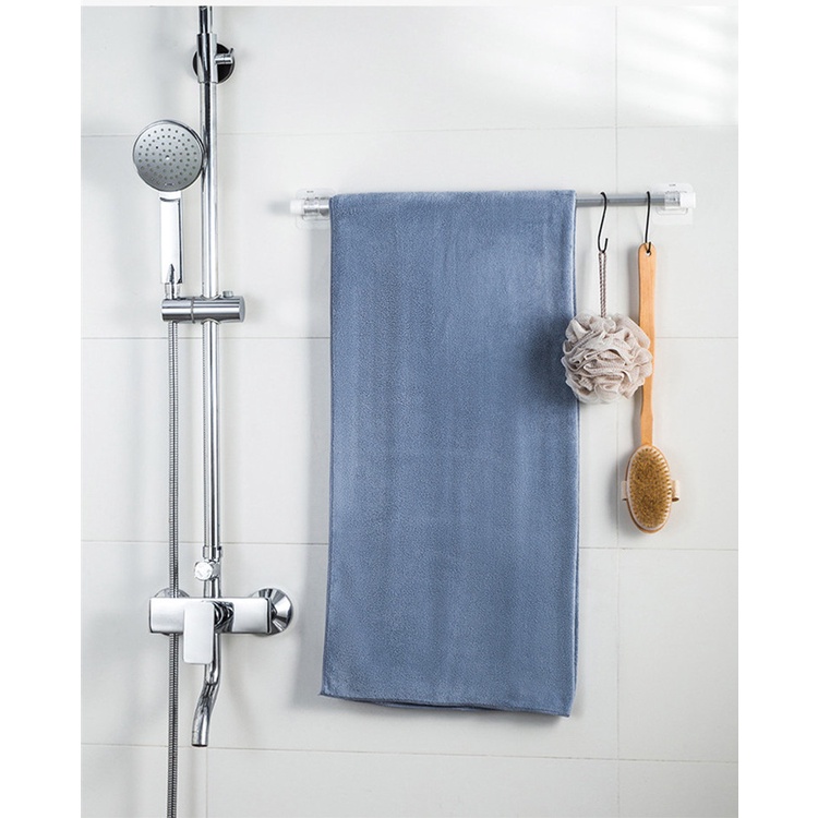 Set 2 Móc Treo Đồ Dính Tường Trong Suốt Chịu Lực Tốt