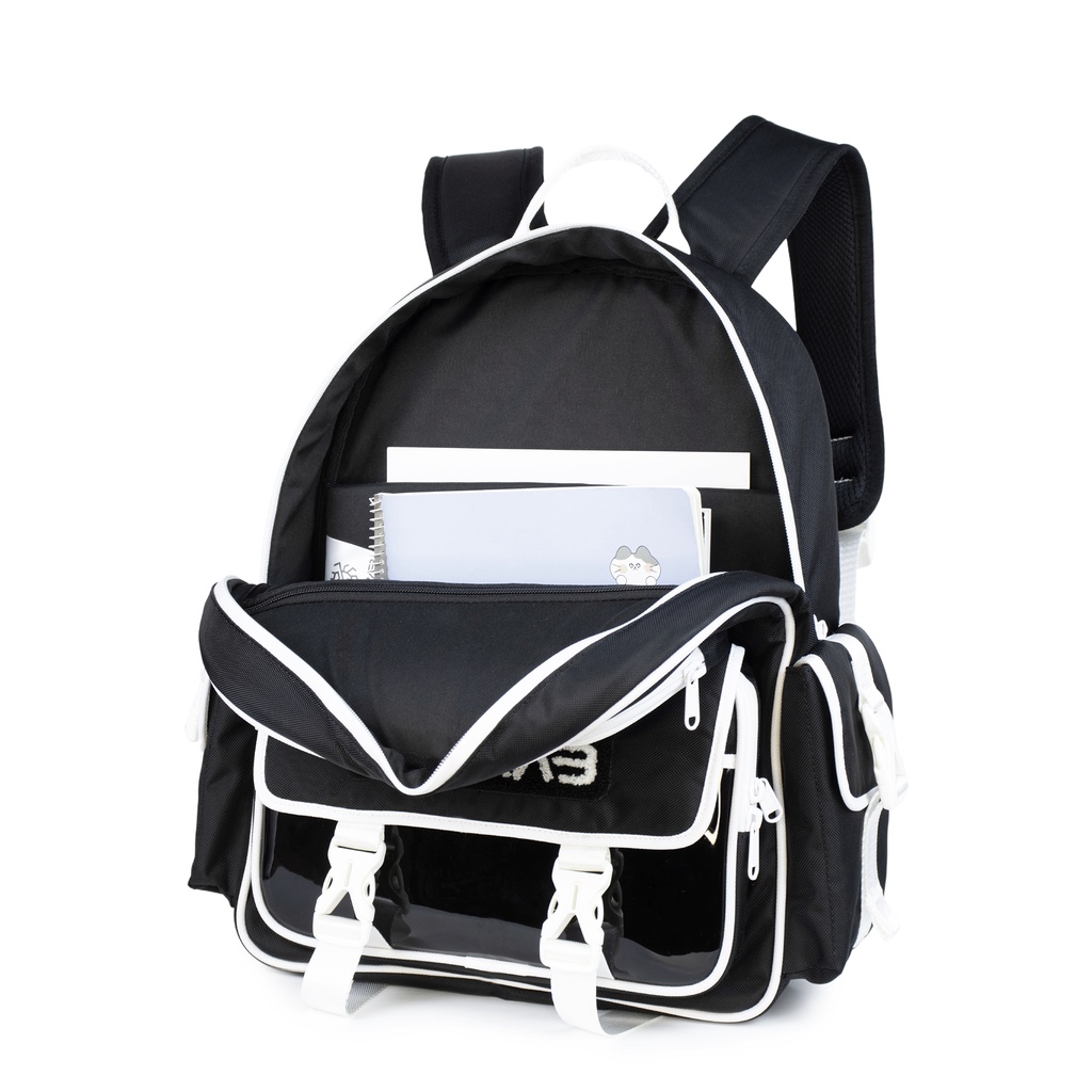 Balo Đi Học SCARAB - SHAPES™ Backpack Black White