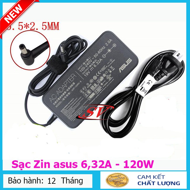 [Sạc Zin] Sạc Laptop Asus 19V 6.32A (120W) GL551 GL551JM GL551JW GL551JX GL552 GL552JX GL552VX New 100%