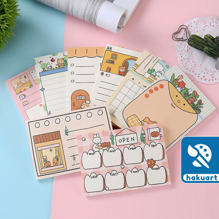 Giấy Note Nhiều Mẫu Hoạt Hình Dễ Thương - Họa Cụ Hakuart