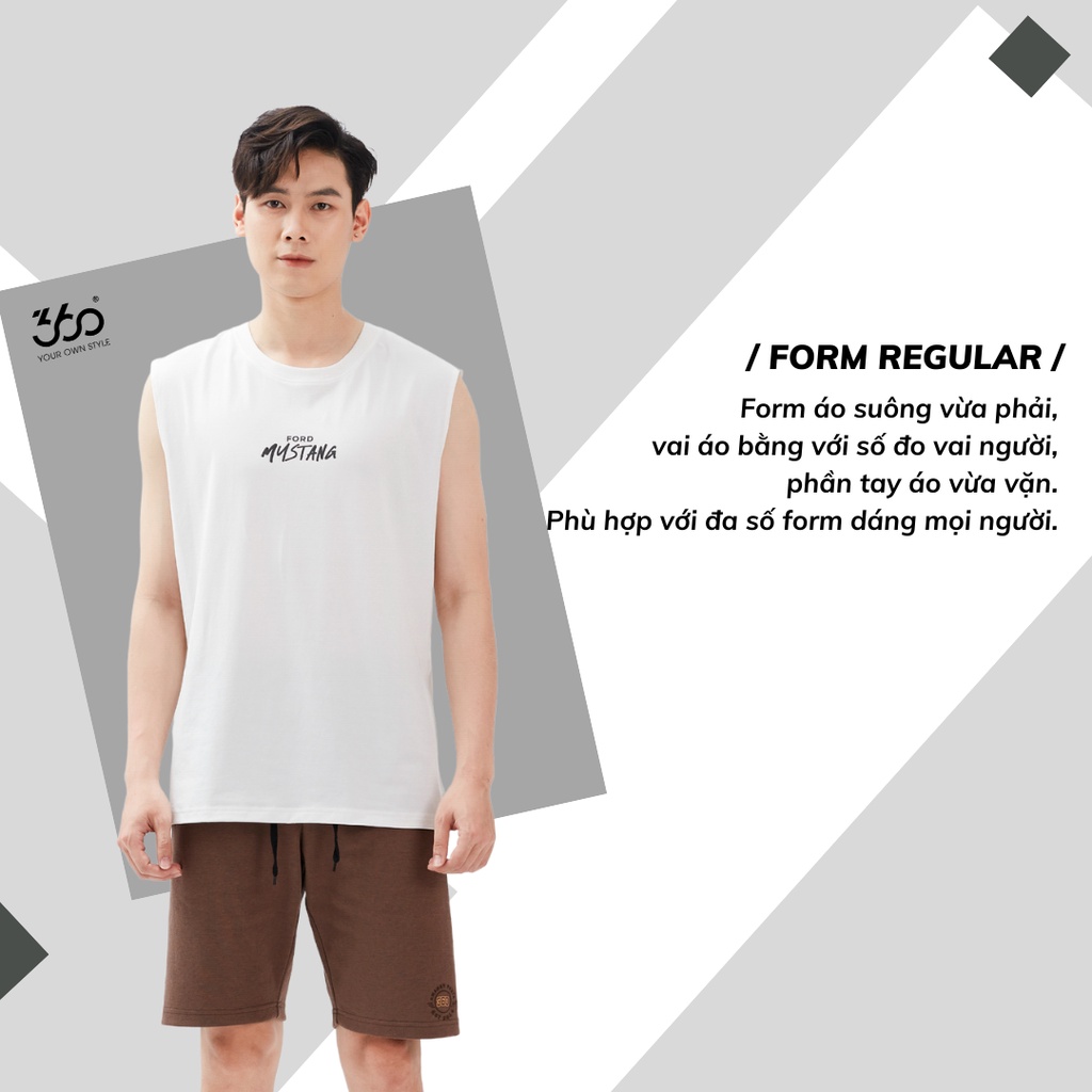 Áo tanktop nam 360 BOUTIQUE ba lỗ thời trang cotton thoáng mát - ABLOL304