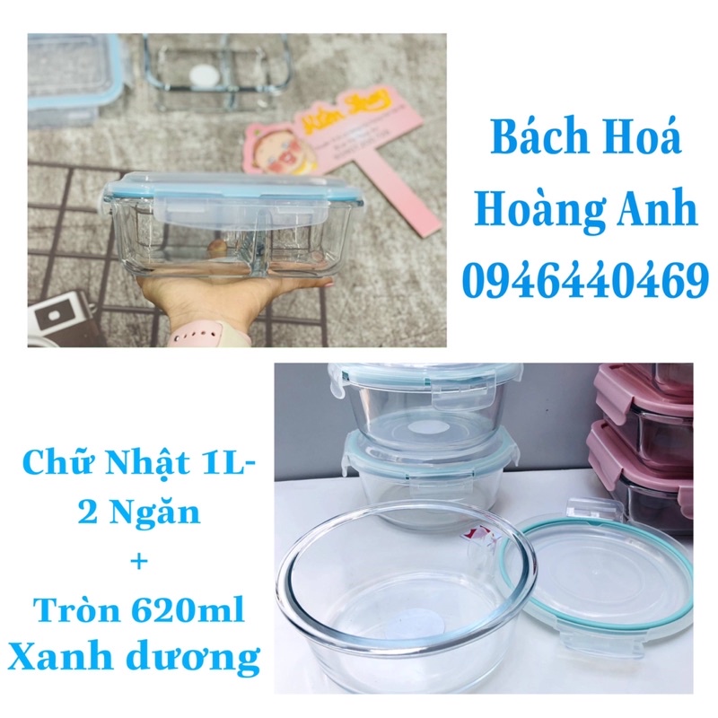 (NHIỀU MẪU) Bộ Hộp Cơm Văn Phòng 2 Món - Hộp Mang Cơm Văn Phòng Cao Cấp - Hộp Thuỷ Tinh Chịu Nhiệt, Nắp Chống Tràn