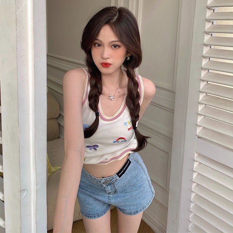 Áo không tay màu trơn phong cách hàn quốc dễ thương cho nữ