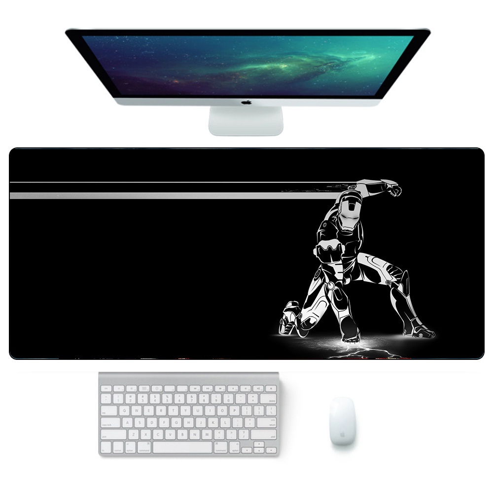 Tấm Lót Chuột Và Bàn Phím Cỡ Lớn Không Thấm Nước In Hình iron man marvel Độc Đáo