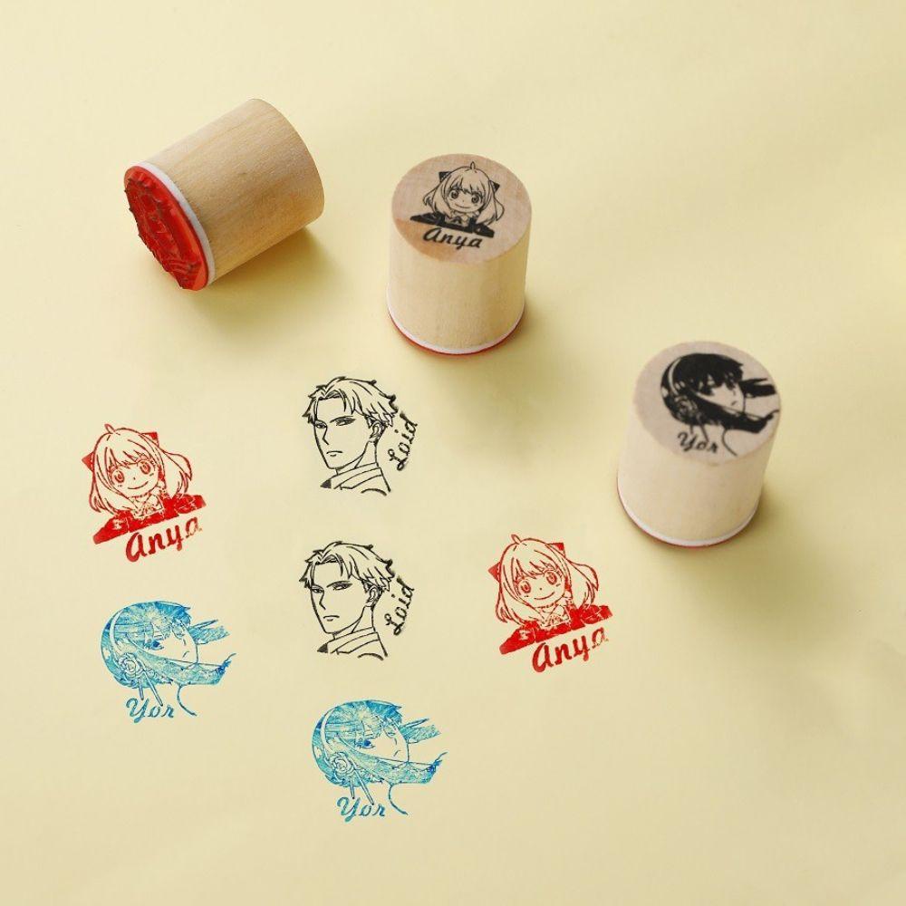 ELEGANT Con Dấu Gỗ In Chữ Anya Forger Spy X Family Phong Cách Vintage Dùng Trang Trí Sổ Tay DIY