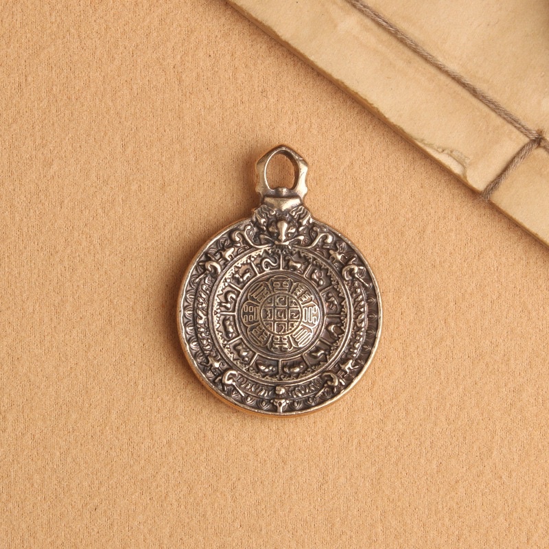 Mặt dây chuyền văn thù cửu cung bát quái tây tạng