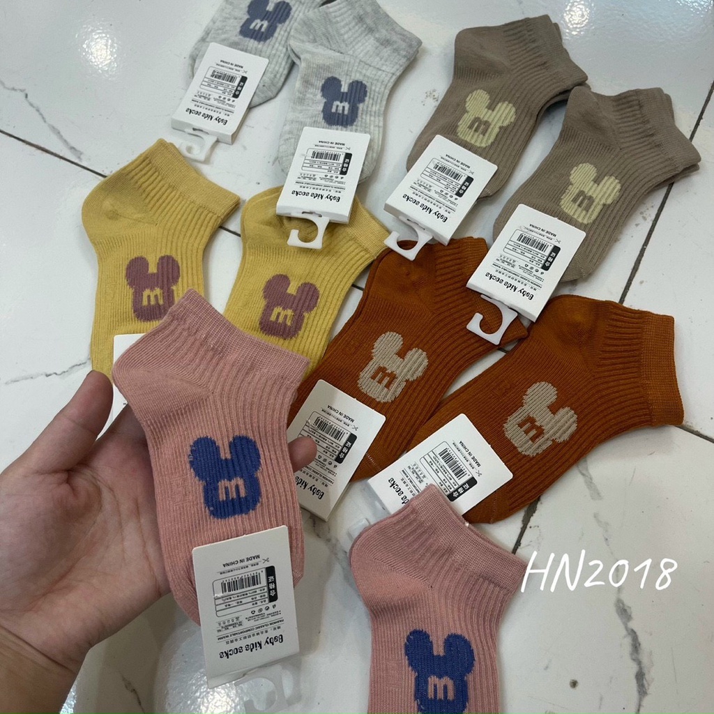 Combo 10 Tất, vớ len chuột micky siêu đáng yêu cho bé gái,  dày dặn, hàng loại 1_ Monsta F