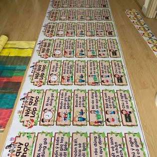Set nội quy lớp học & bảng chào hỏi decal dán trang trí lớp học mầm non  mẫu chim cú mèo