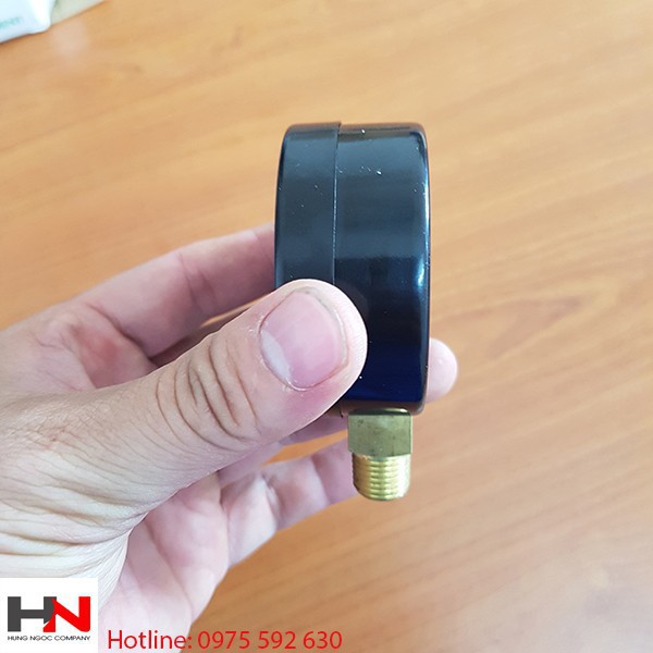 Đồng hồ áp xuất hơi 10kg phi 63 Đài Loan dùng đo áp hơi và áp nước chân ren 1/4