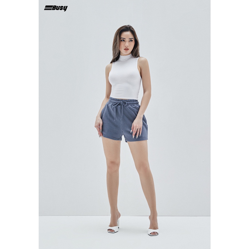 Áo Ba Lỗ Cổ 3cm Croptop Nữ BUSY Rayon Cao Cấp Co Giãn Ôm Sát BL12C
