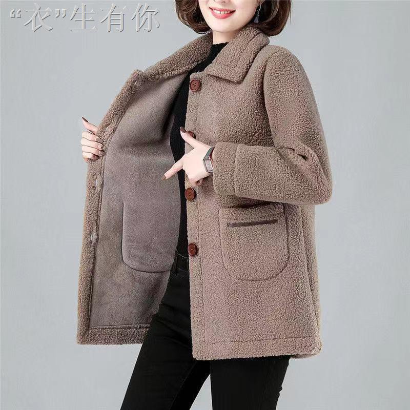 9.28✼❀Áo khoác lông cừu thời trang mùa đông cho phụ nữ trung niên 40-50 tuổi | BigBuy360 - bigbuy360.vn