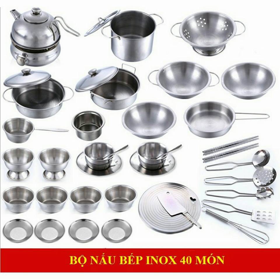 Bộ nấu ăn inox 40 chi tiết