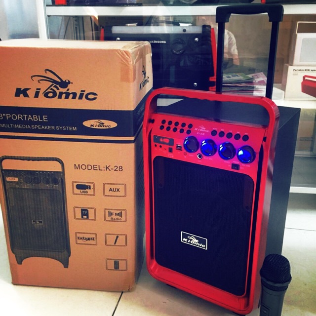 Loa di động kiomic k28 tặng mic không dây