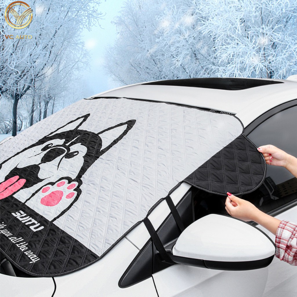 Tấm che nắng, chắn nắng kính lái phía trước cho ô tô, xe hơi hình hoạt hình dễ thương, kích thước 146x93cm