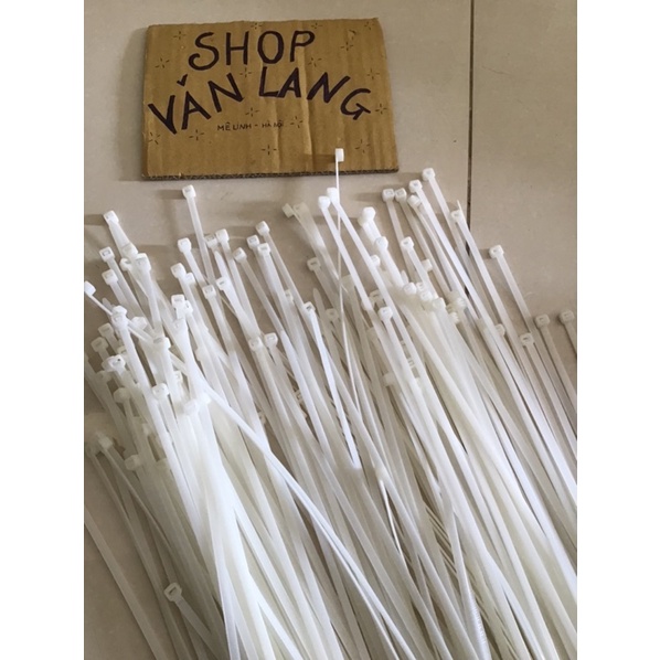 30 Dây thít nhựa trắng - lạt nhựa, dây rút 45 cm