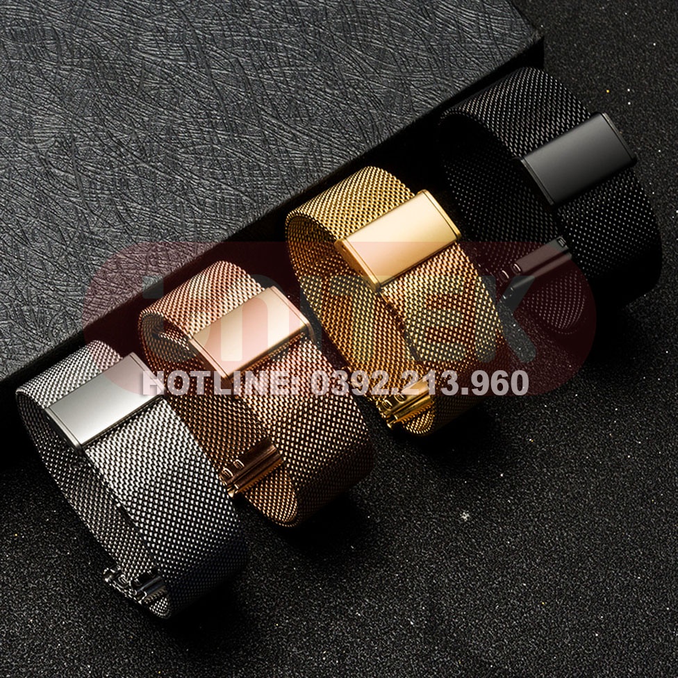 Dây Đồng Hồ Thép Lưới Mesh Dòng Cao Cấp bền, Chống Gỉ, Chống Oxy Hóa, Chống Phai Màu (size 18mm 20mm 22mm)