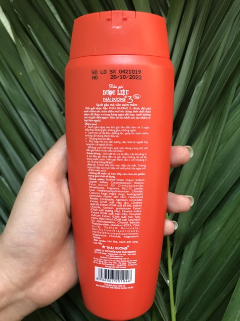 Dầu gội Thái Dương 3 hương hoa 200ml ( MUA 1 chai TẶNG 1 gói dầu xả Thái Dương 3)