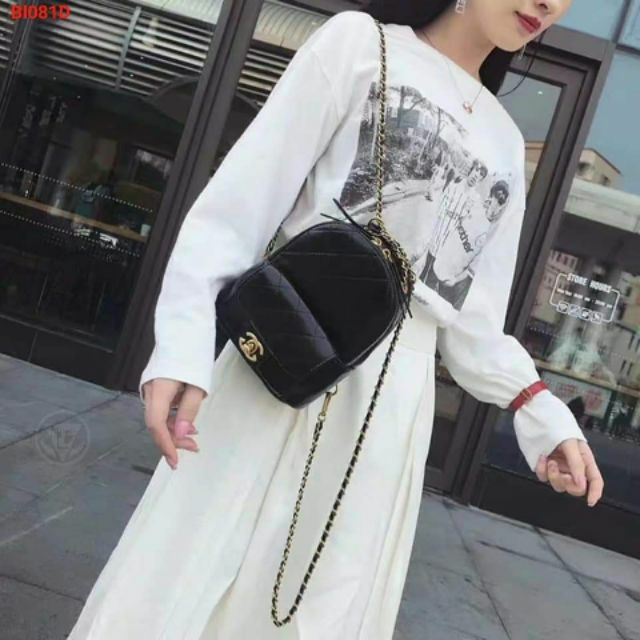 Balo nữ màu đen hót cute túi đi học đi chơi đựng đồ dạng vừa nhỏ mini hót nhất hiện nay với khóa cực xinh đẹp bán chạy 2