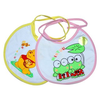 Yếm cột vải coton 2 lớp cho bé