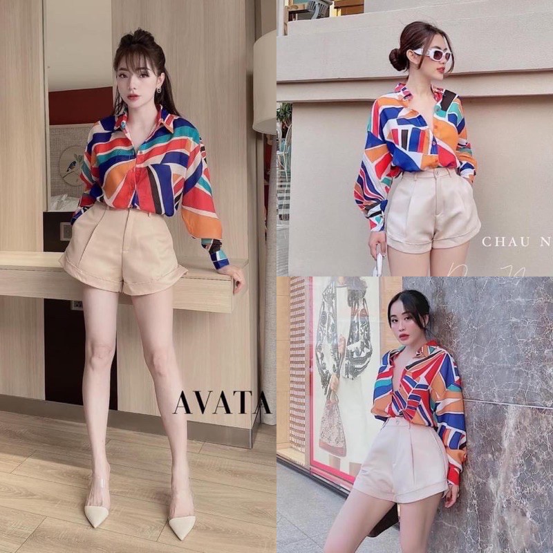 TPHCM Set Sơmi Hoạ Tiết Quần Short CO SAN