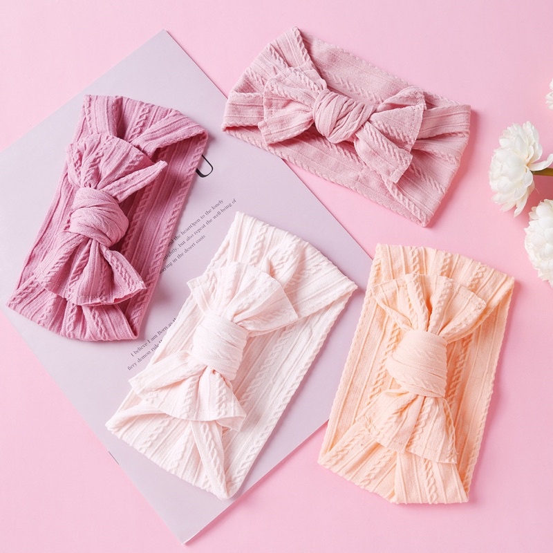 TURBAN BẢN RỘNG COTTON DÀNH CHO BÉ GÁI PHONG CÁCH CHÂU ÂU